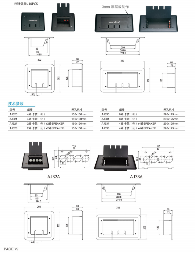 AJ系列（盖板式）